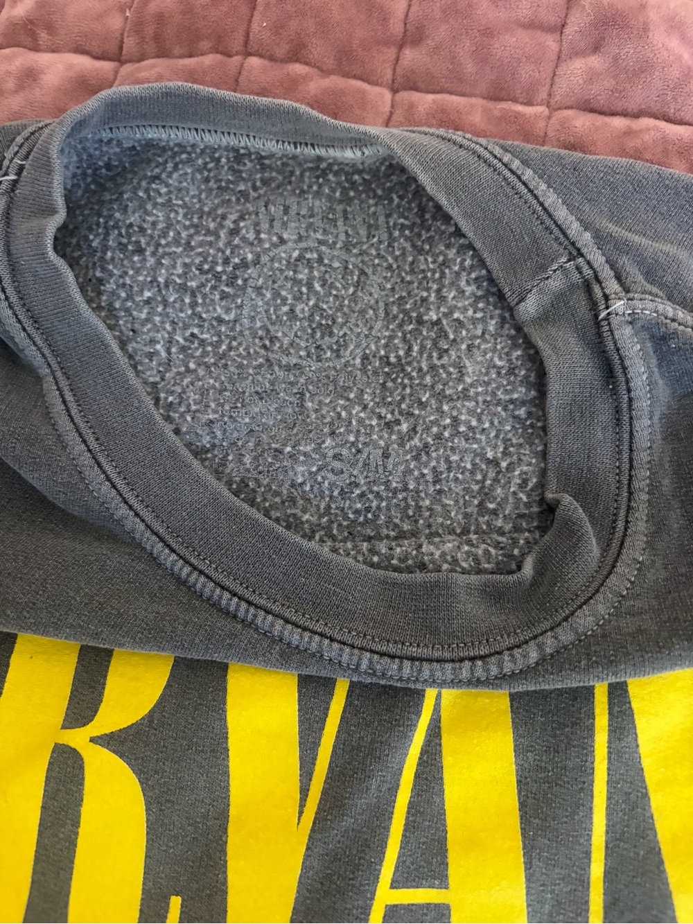 Urban Outfitters Charcoal Crewneck with Multicolor Neon Smiley - Picture 2 of 3